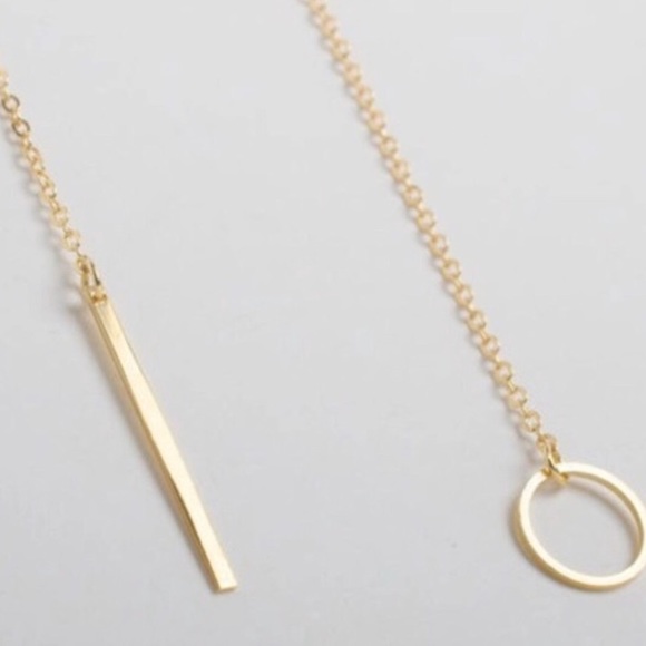 5⭐️ BESTSELLER! Dainty Gold Drop Lariat Necklace - Picture 7 of 8